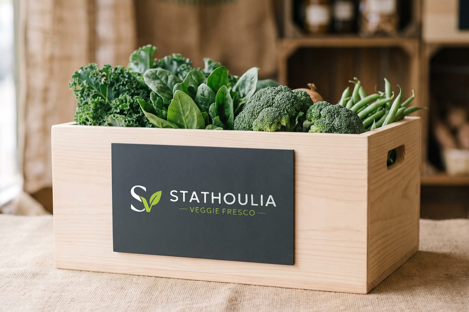 Τελάρο με το αυτοκόλλητο Stathoulia Veggie Fresco